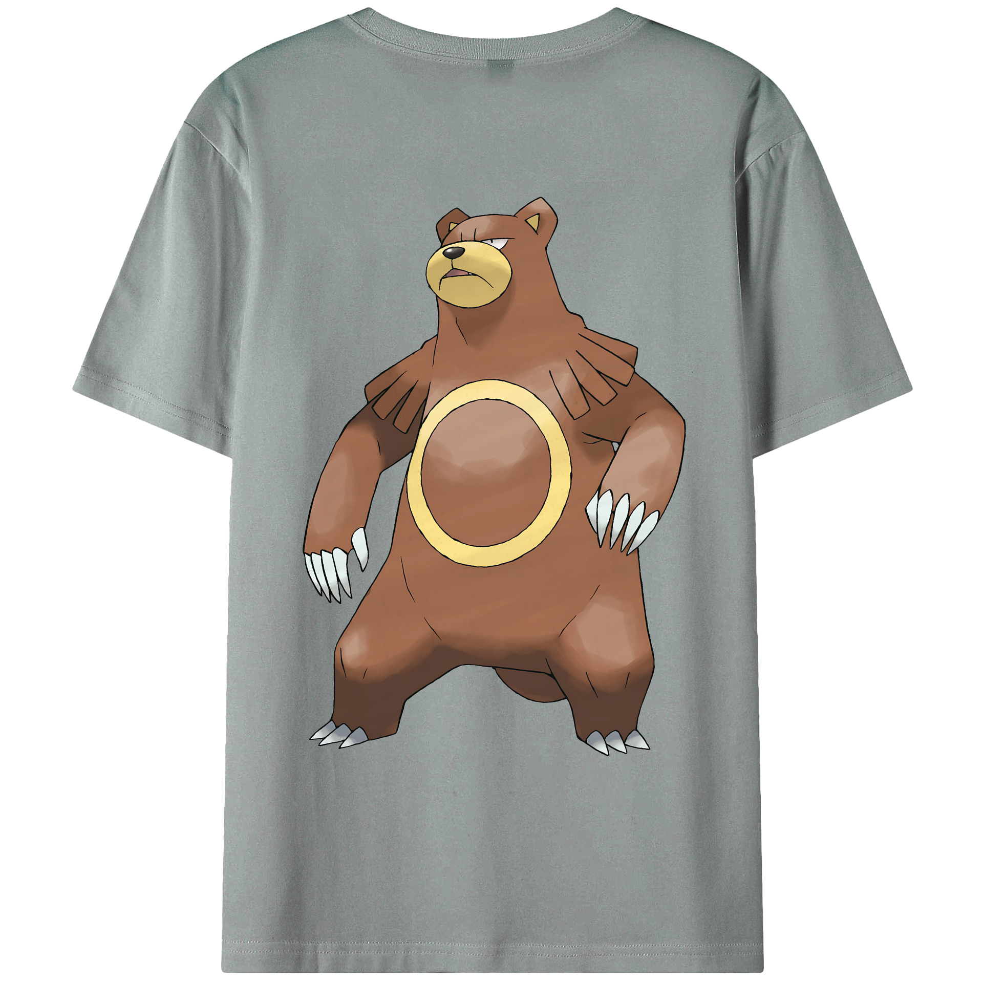 （画像用） ポケットモンスター Pokémon 綿100％ メンズ半袖Tシャツ（バックプリント） 通気性